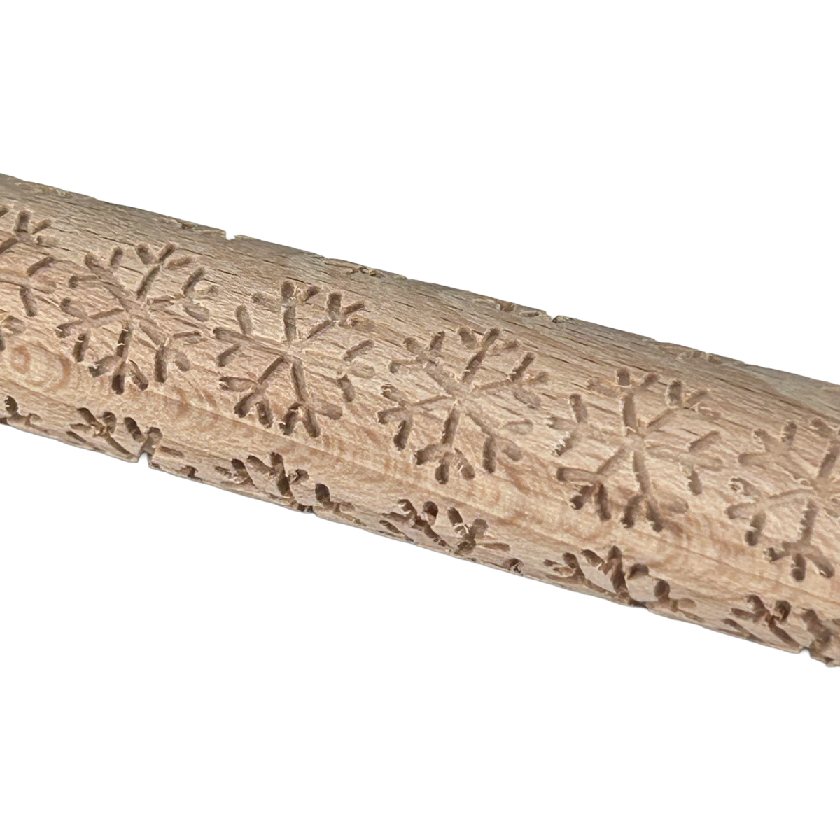 Roller de Madera con Textura Copos Nieve 15cm