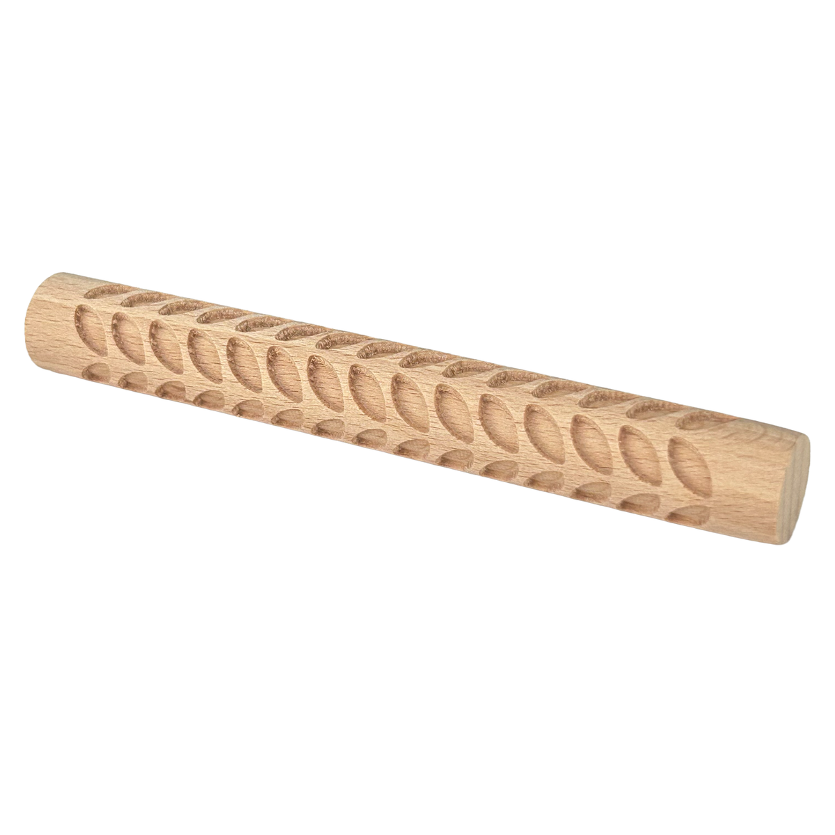 Roller de Madera con Textura Hojas 15cm